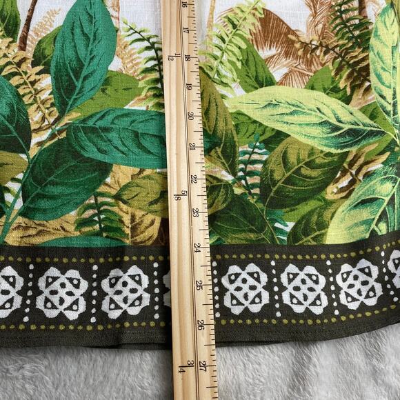 JM Collection Linen Blend Tropical Retreat Top Women XXL Green Coastal Lagenlook - Picture 10 of 10